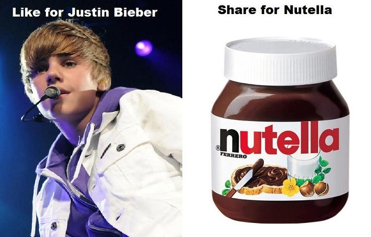 Justin Bieber vs Nutella