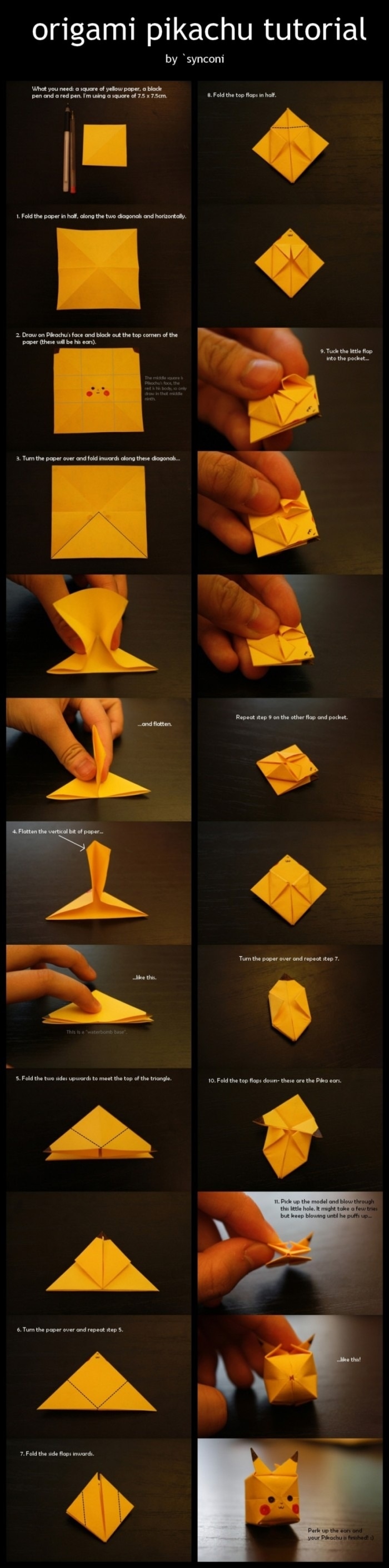 Origami Pikachu