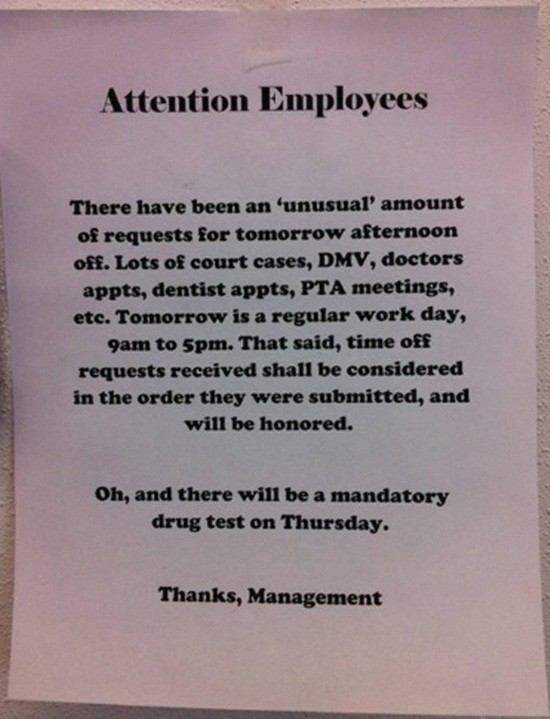 Attention Employees