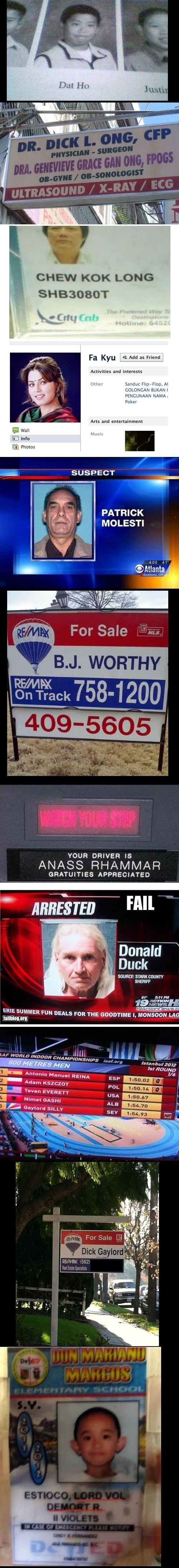 Just some weird names
