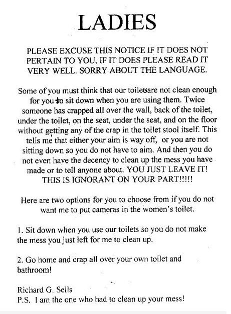 Mad janitor is mad...