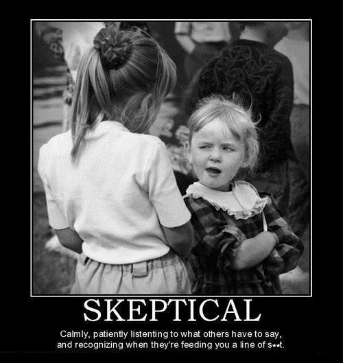 Skeptical girl is skeptical 