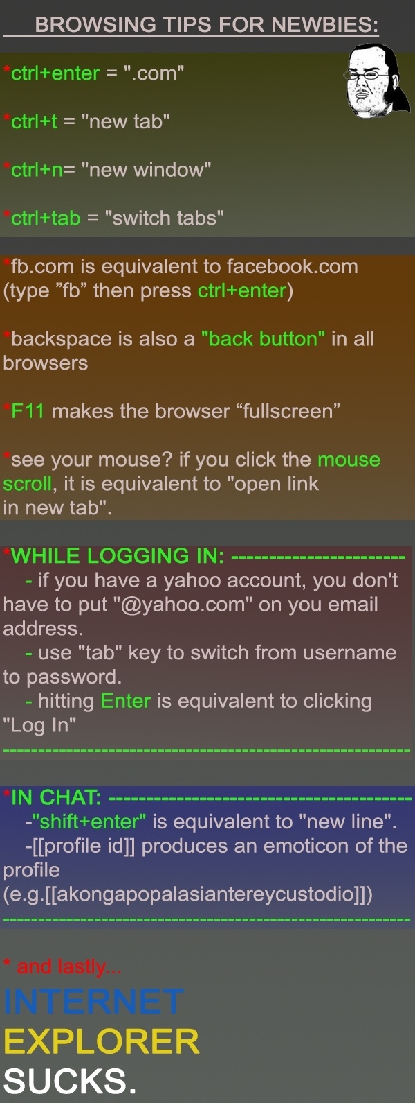 Browsing tips for newbies