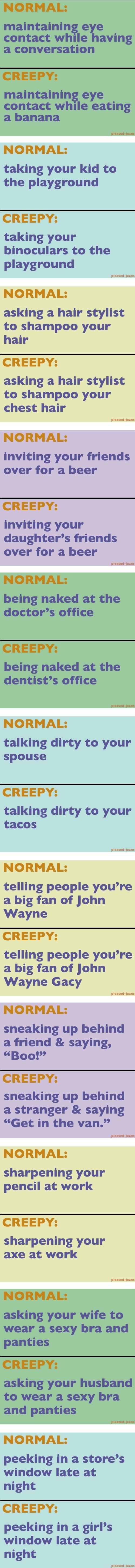 Normal VS. Creepy