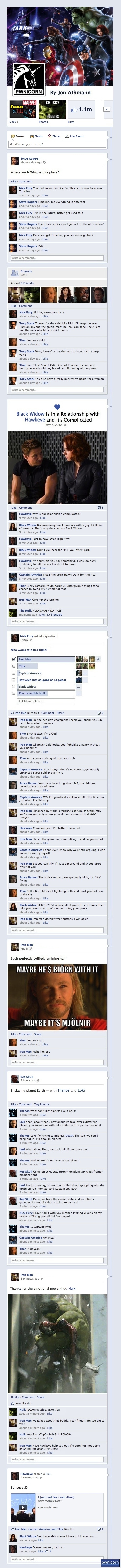 Avengers on Facebook