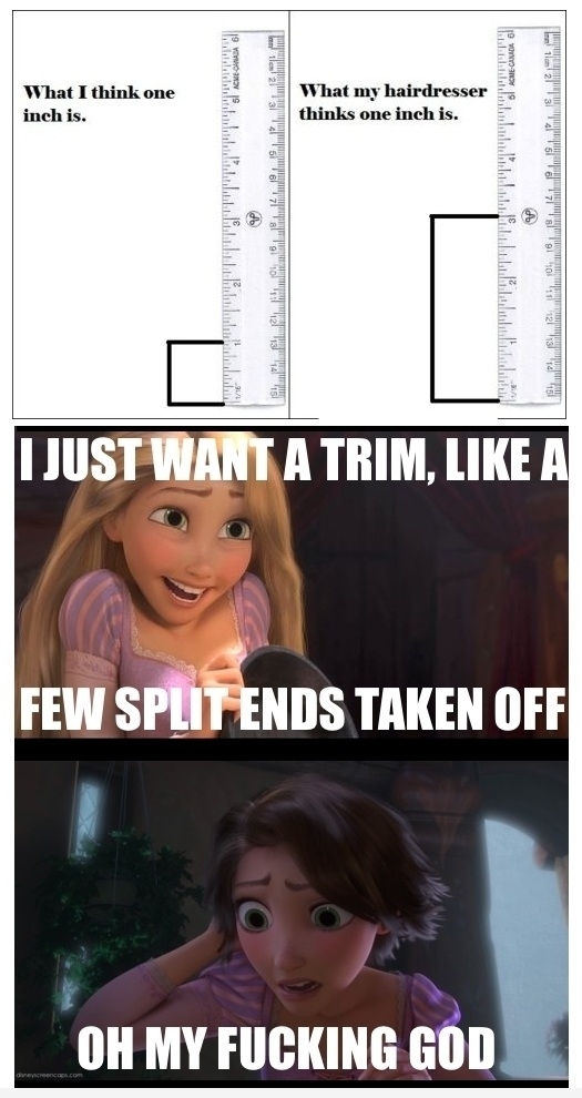 Just at the hairdressers