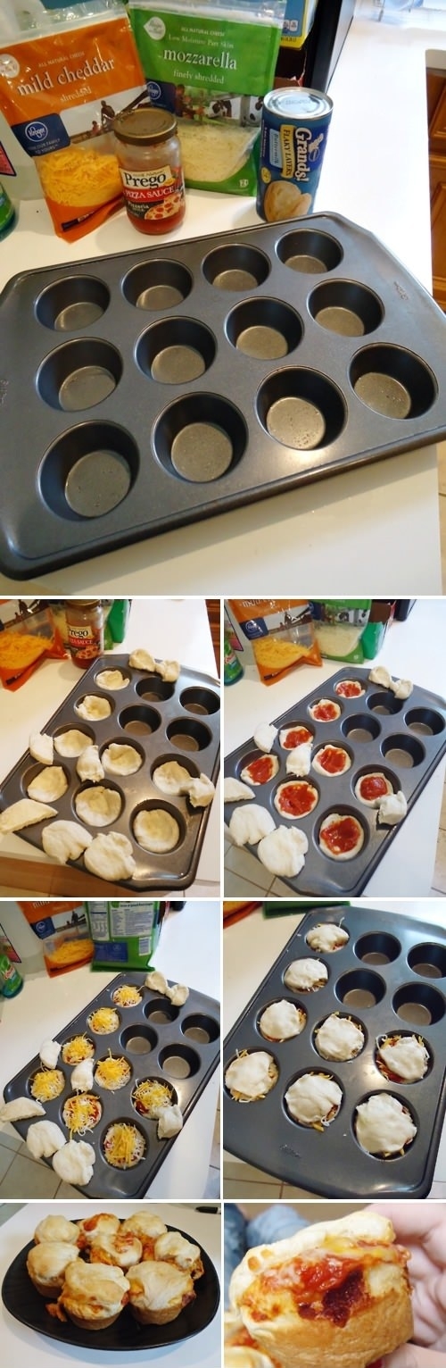 Pizza cupcakes