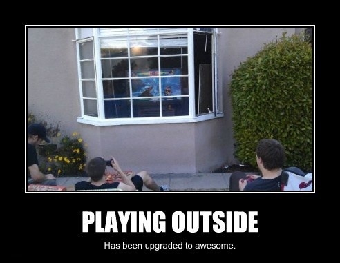 Playing outside