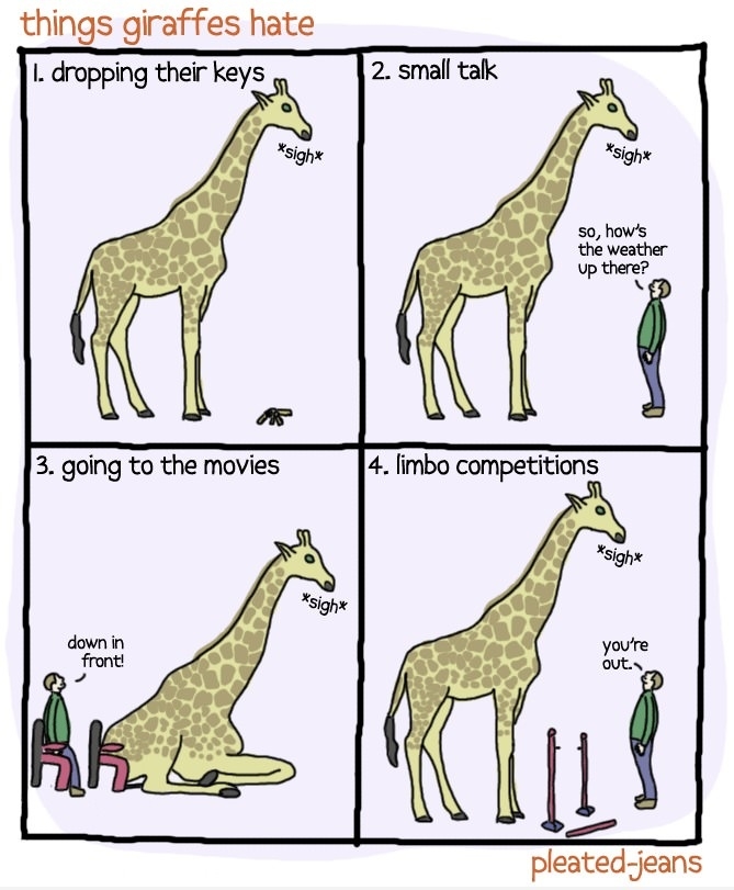Things giraffes hate