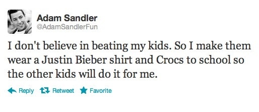 He doesn't beat his kids
