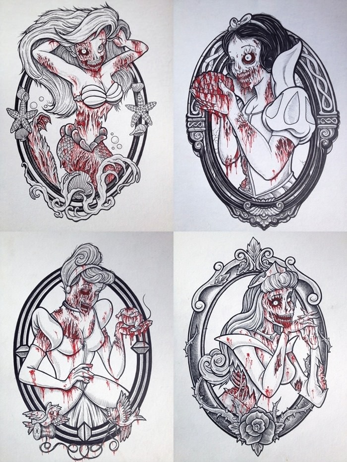 Zombie Disney Princesses