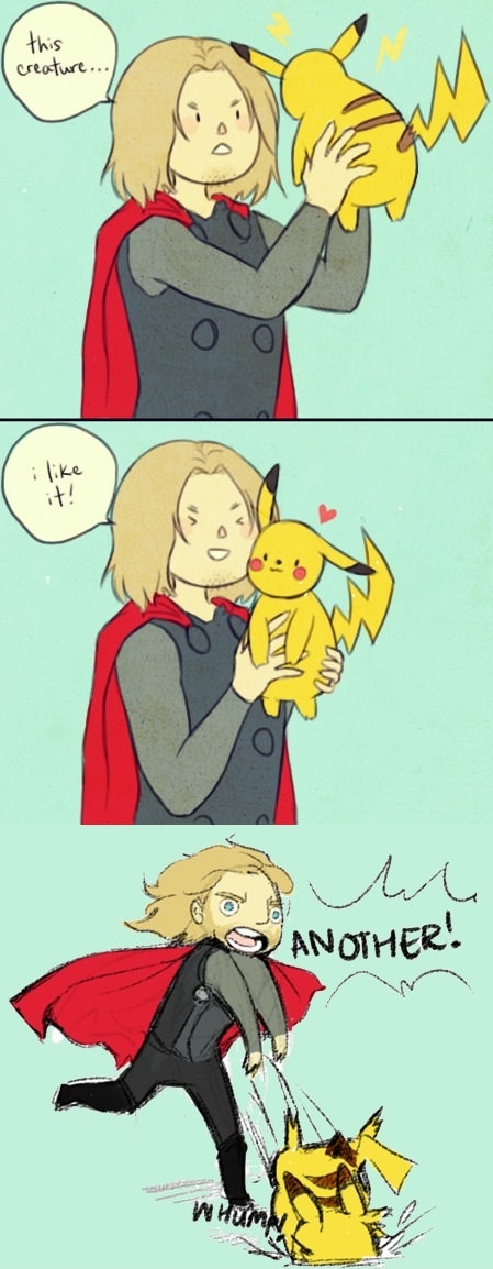 Thor meets Pikachu