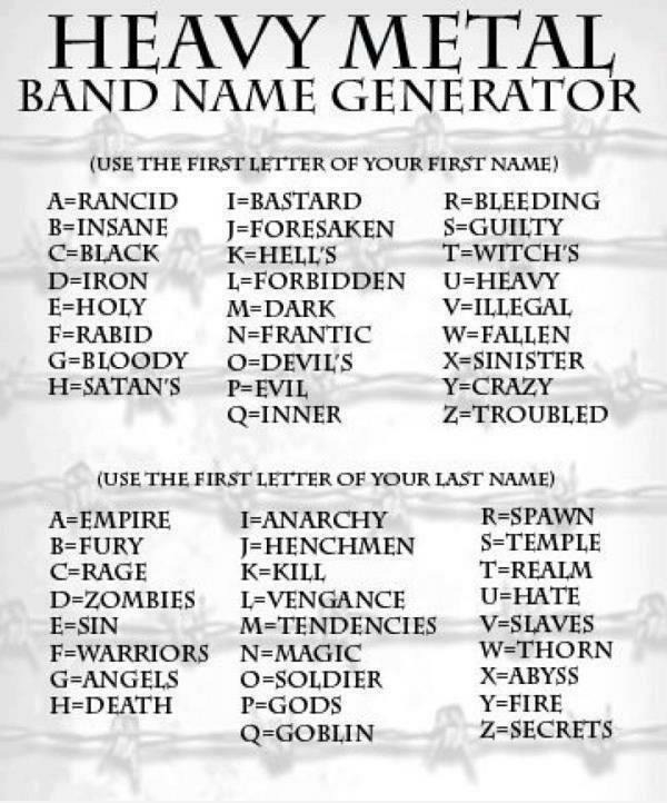 What's your metal name?