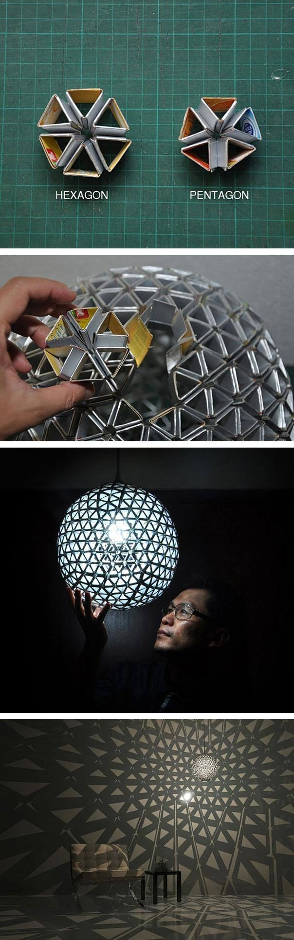 DIY cardboard lamp