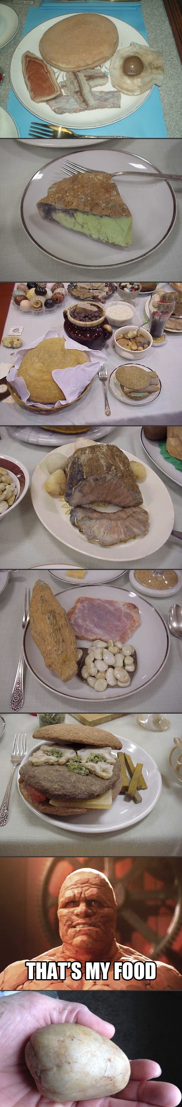 Rocks that resemble food