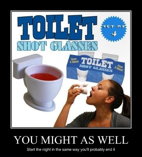 Toilet shot glass