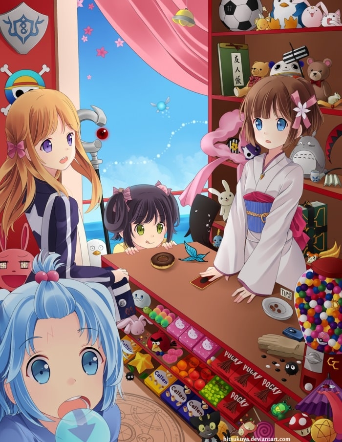 Spot all the manga/anime