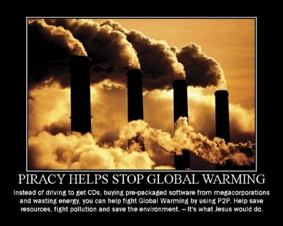 Piracy Helps Global Warming
