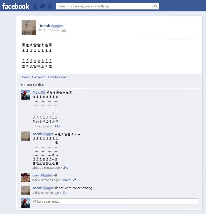 Chess lvl: Facebook