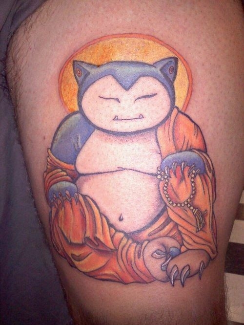 Buddha Snorlax Tattoo