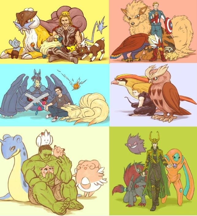 Avengers as Pokemon Trainers