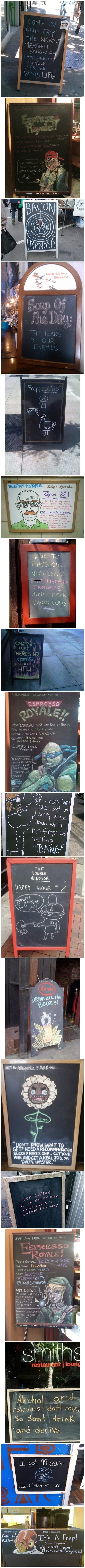 Creative Chalkboard Signs