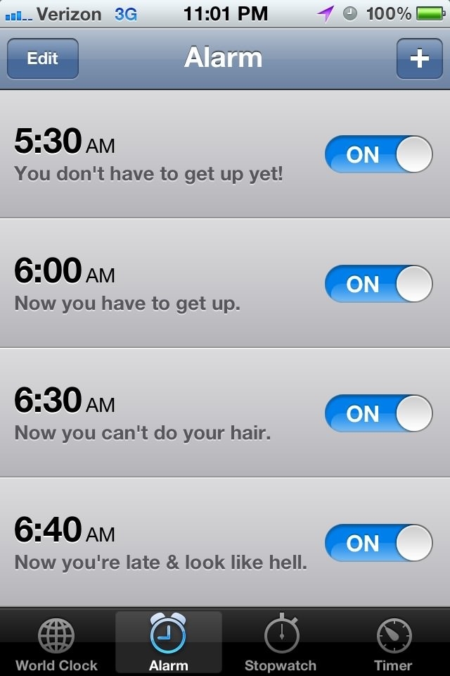 Morning routine