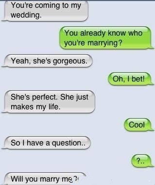 Proposing via text