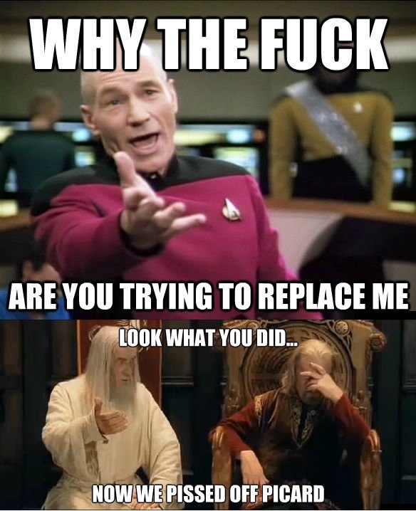 Annoyed Picard & Gandalf