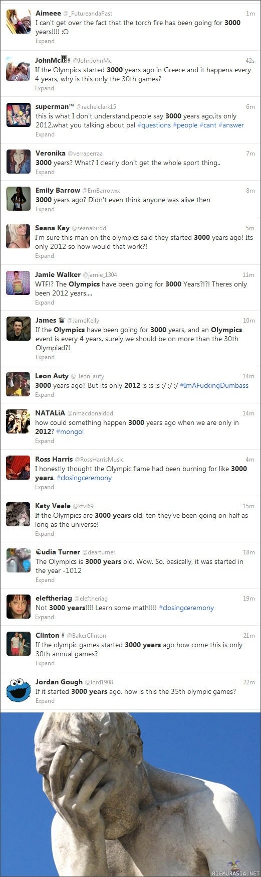 Olympic Games Facepalm