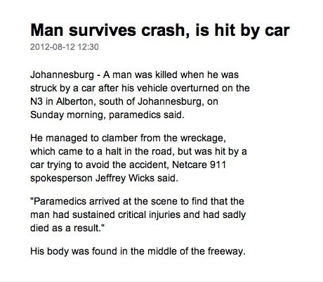 Man survives crash..