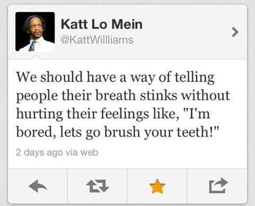 People with bad breath