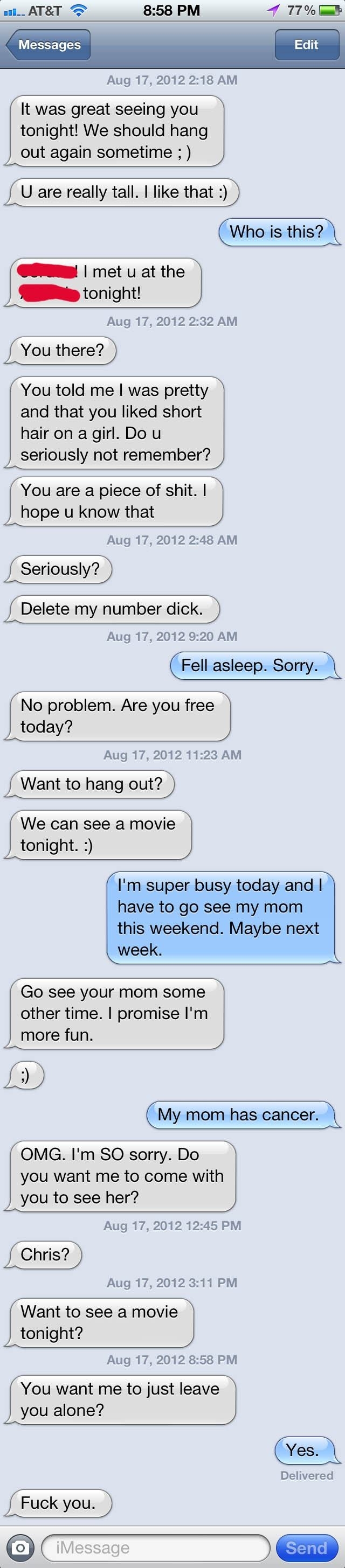 Clingy b*tch!