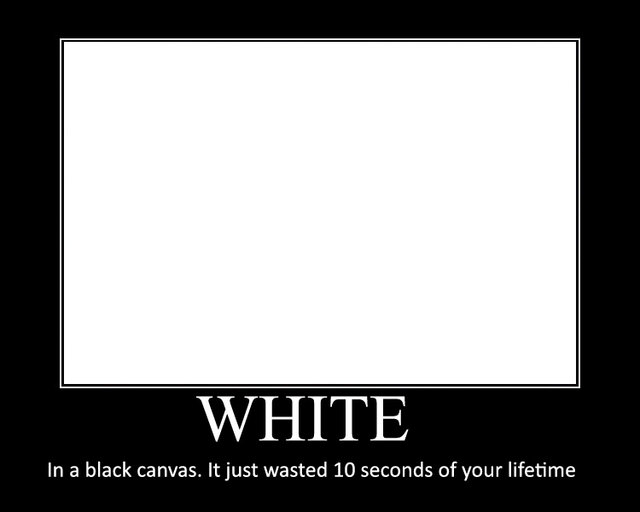 White In A Black Canvas