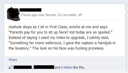Not a bad trade for first class