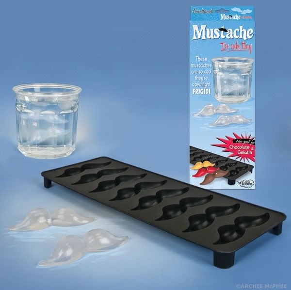 Moustache ice cubes