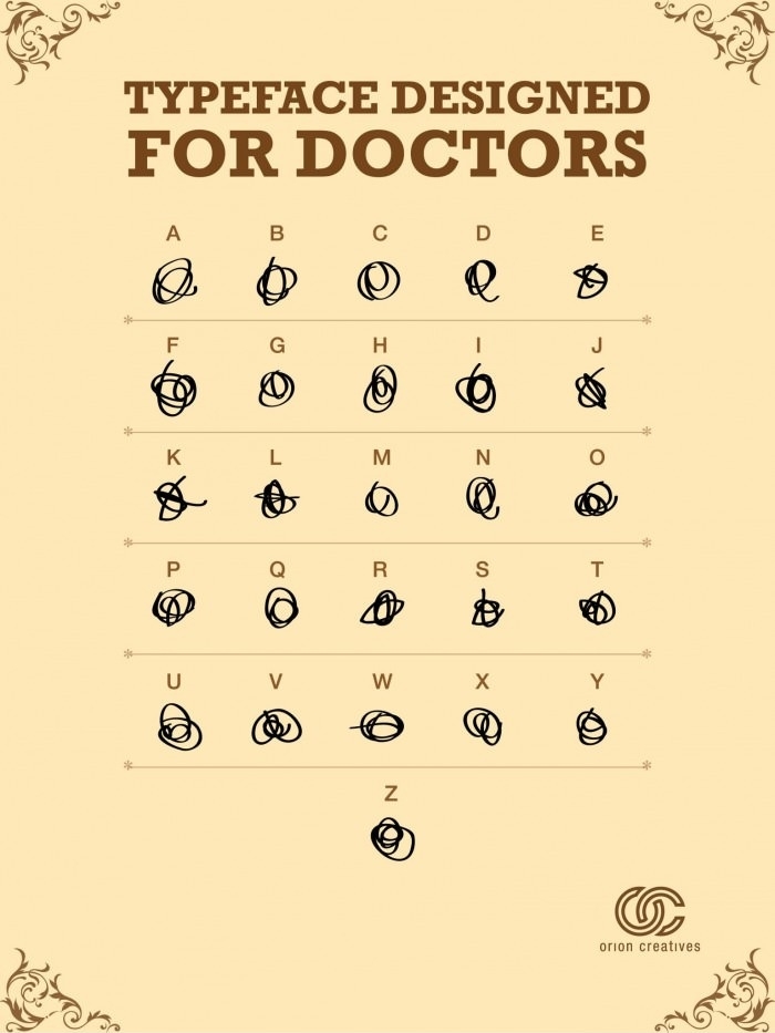 Doctor's alphabet