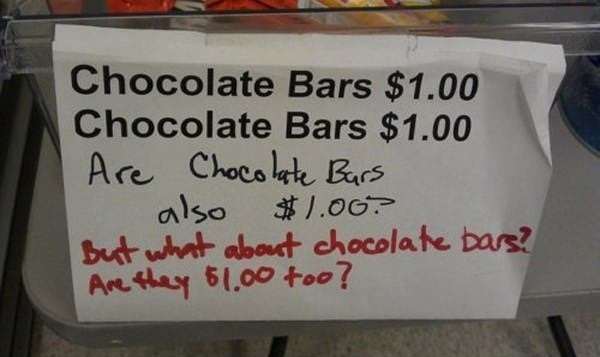 What about chocolate bars?
