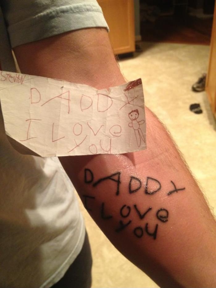 Daddy's new tattoo