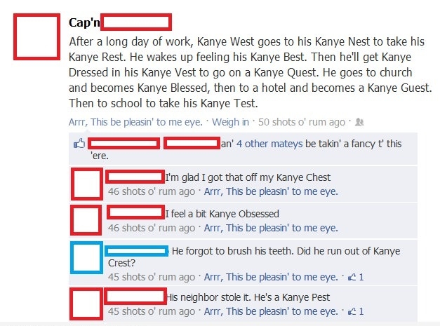 Kanye West's daily life
