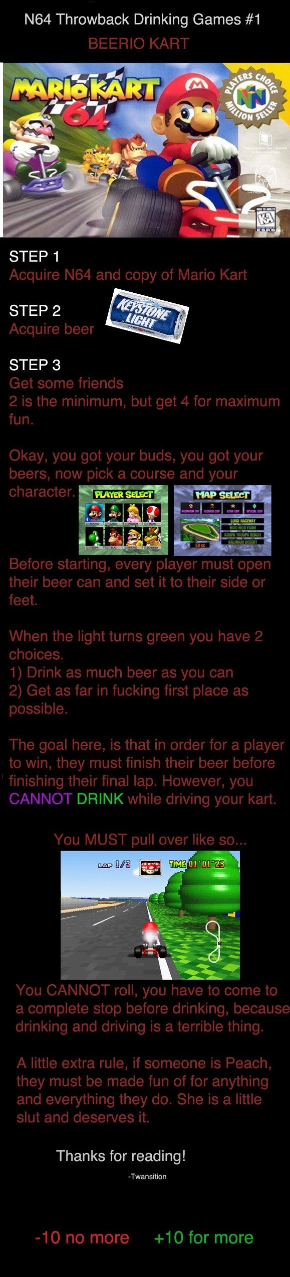 Mario Drinking Game