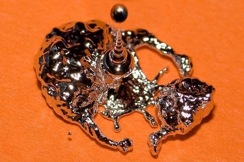 Droplet of mercury