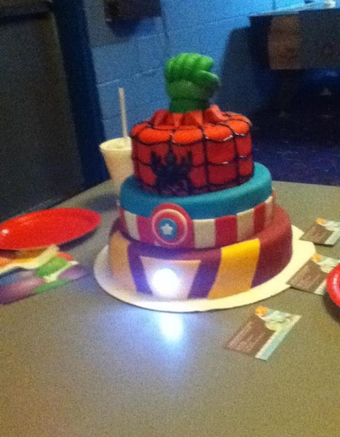 Homemade Avengers Cake