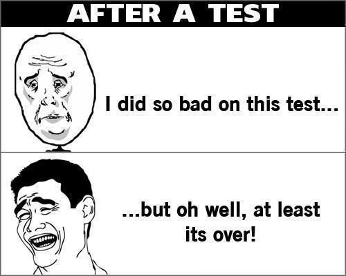 After a test