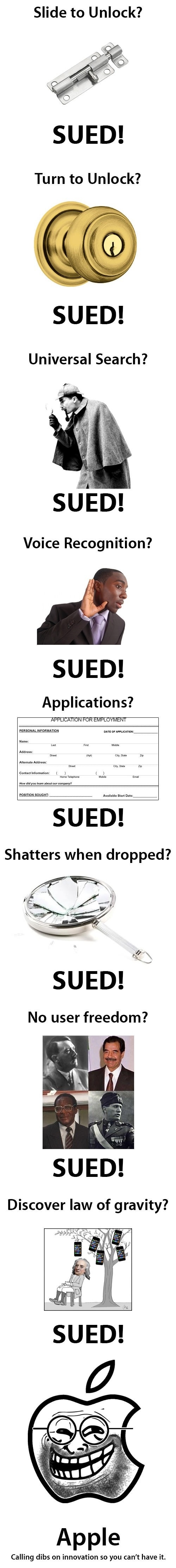 Apple sues everything