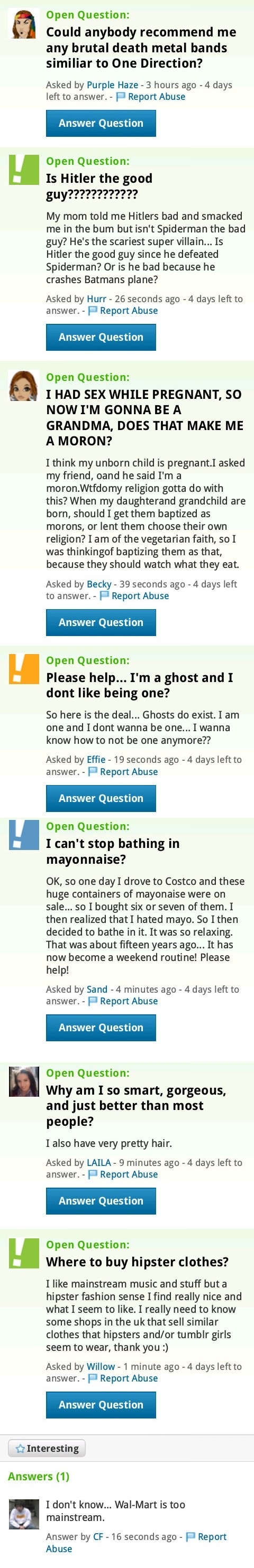 Yahoo Answers