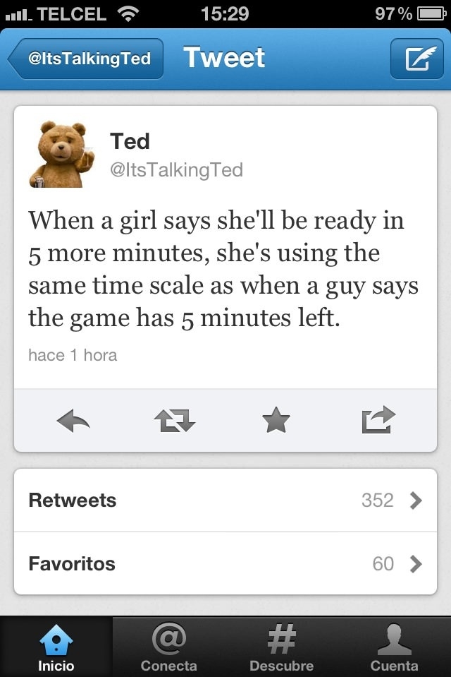Time scale according to Ted
