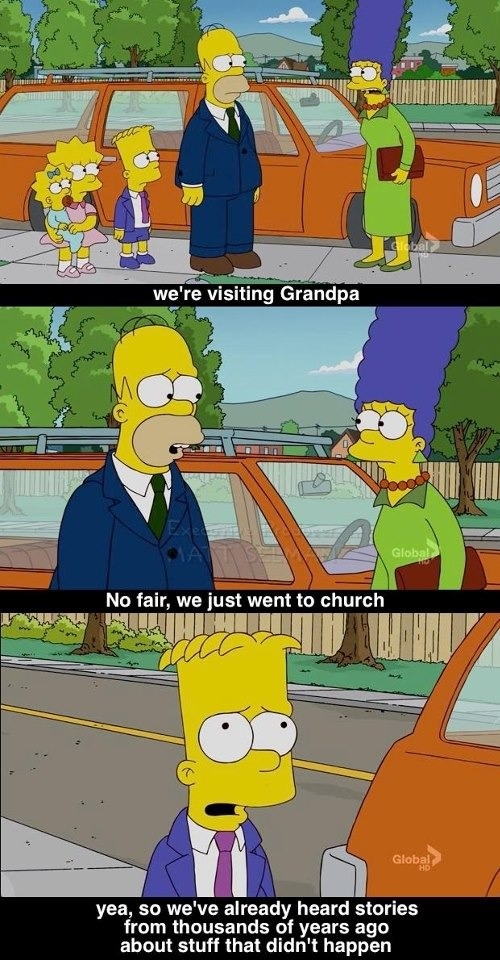 Simpson visiting grandpa