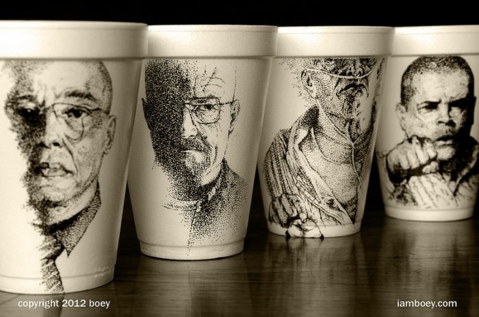 Sharpie Foam Cup Art
