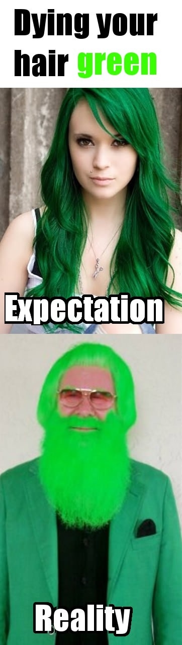 Dying your hair green